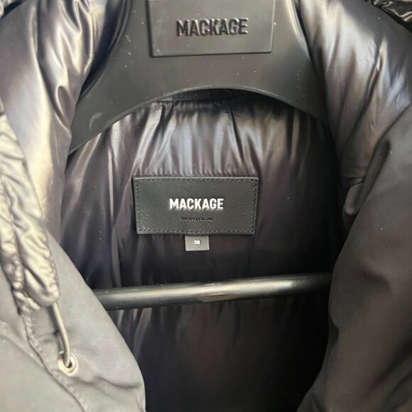 Like New - Mackage Edward 2-in-1 Down Coat Sz 36 (Small) - Black - Picture 13 of 14